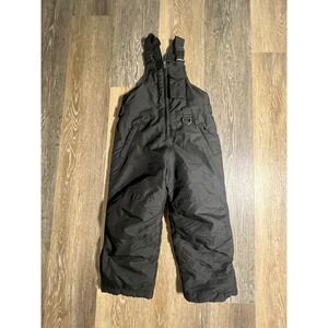Arctic Quest Snow Bib Overalls Kids 4T Black Excellent Insulated Winter Pants